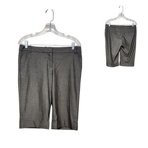 The Limited Herringbone Drew Fit Bermuda Casual Dress Shorts Color Gray Size 6